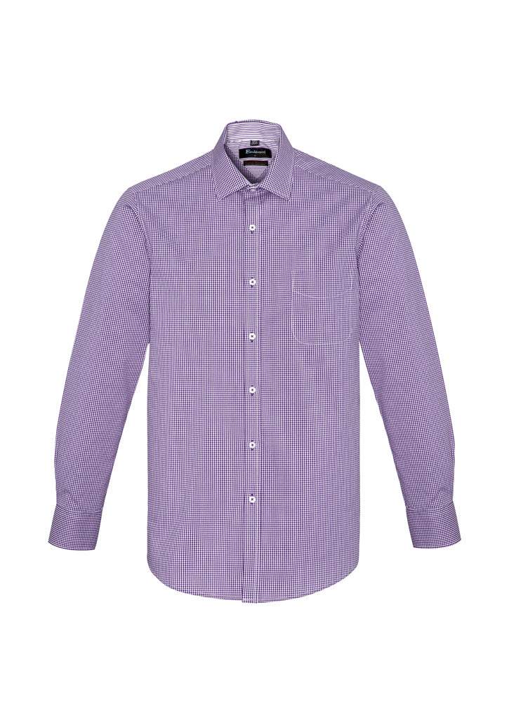 Biz Corporates Newport Mens Long Sleeve Shirt 42520 Corporate Wear Biz Corporates XS Purple Reign 